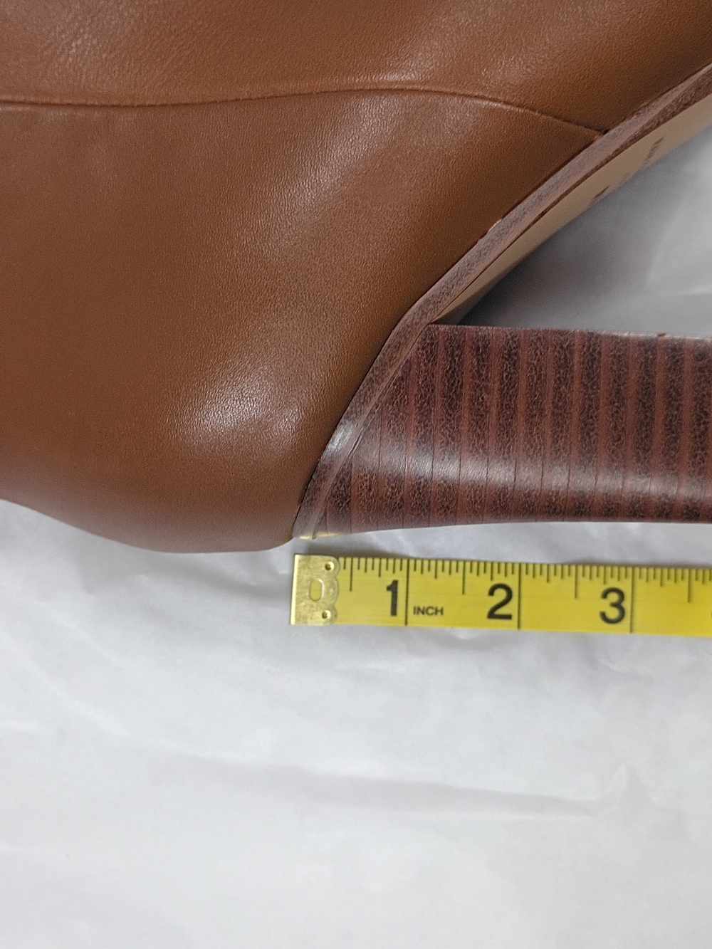 Marc Fisher LTD Lannie Leather Knee High Boots Natural Brown 9.5 NWOB - Picture 5 of 12